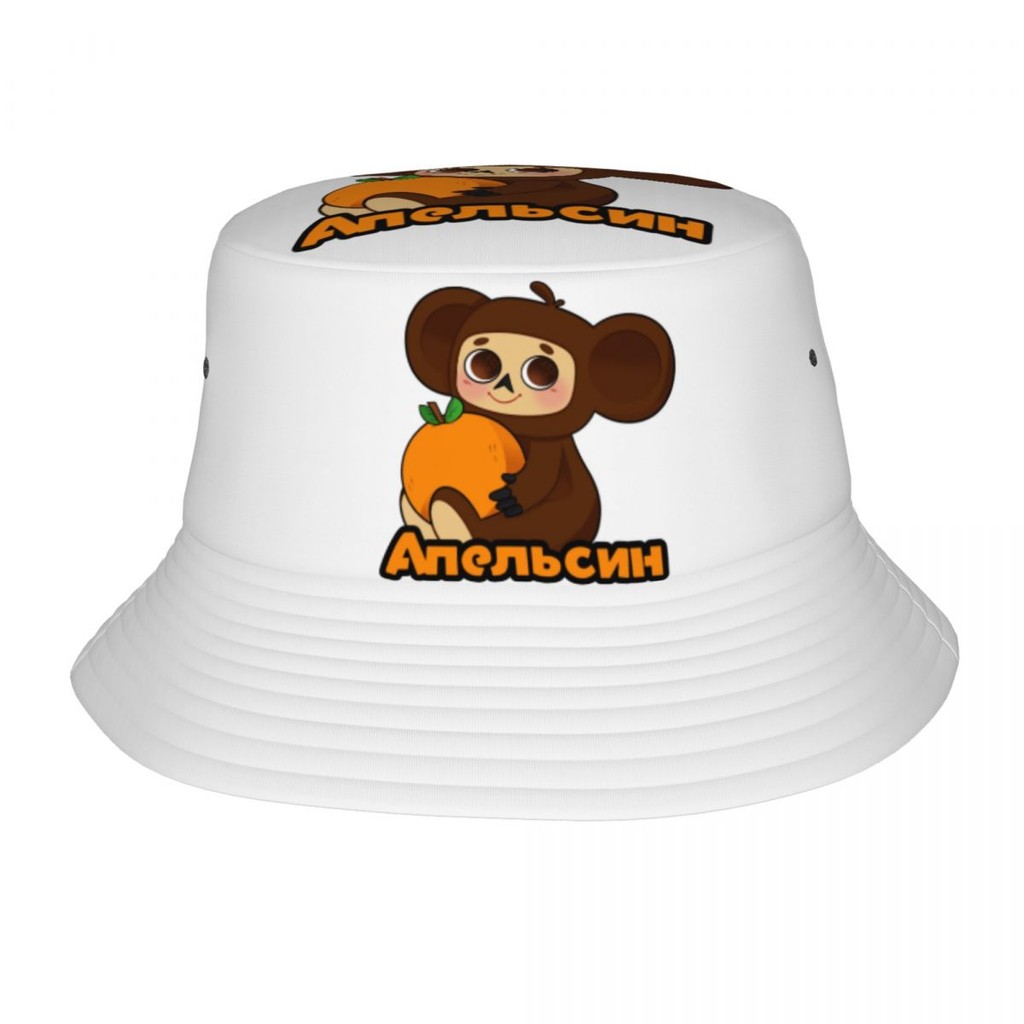 Unisex Bucket Hats  eburashka Cute Spring Pi ic Headwear Packable Vacation Fishing Cap Boonie Hat