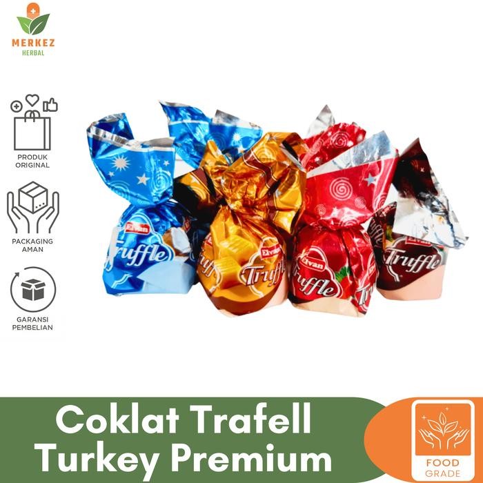 

COKLAT TURKI TRUFFLE ELVAN 1 KG PREMIUM MIX COKELAT ARAB TURKEY OLEH OLEH HAJI UMROH ANEKA RASA
