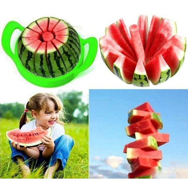 Watermelon Slicer Cutter Alat tong Semangka Pemotong Melon Blewah Buah Praktis Hienis Multi Fungsi