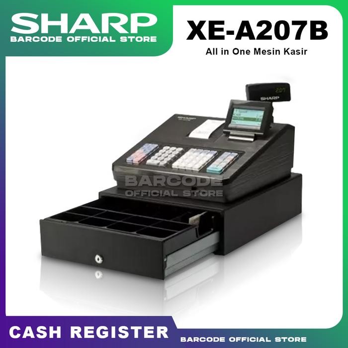 Cash Register Sharp Xe-A207B - Mesin Kasir Sharp 207 Hitam