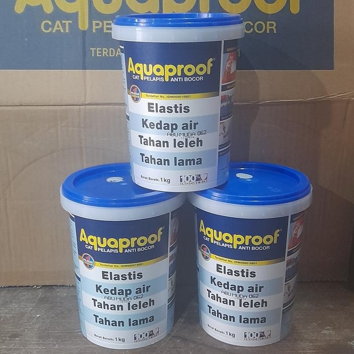 Aquaproof 1Kg Aquaproof Abu Putih Hitam Cream Waterproof Anti Bocor Variasi Warna 1 Kg