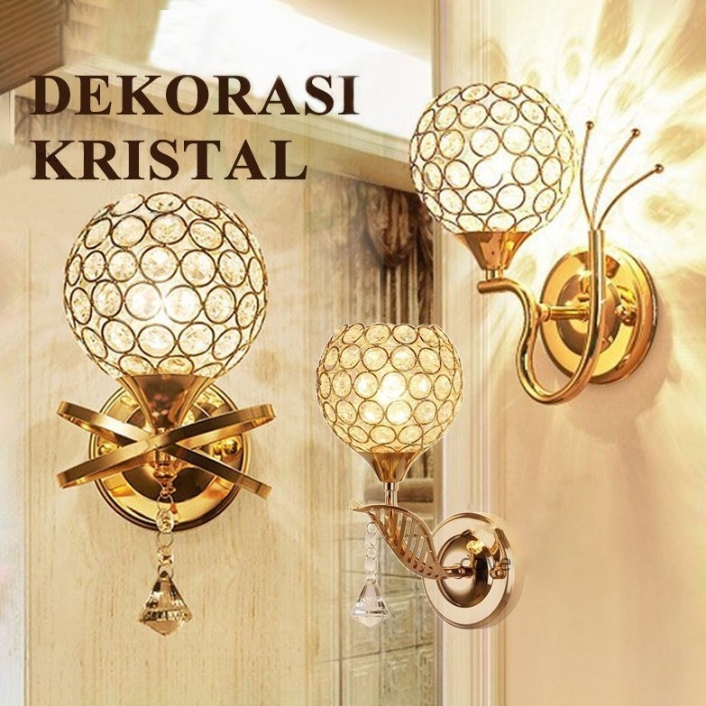 Termurah - COD Lampu Dinding Kristal / Lampu Hias Kristal / Lampu Hias Dinding / Gaya Minimalis
