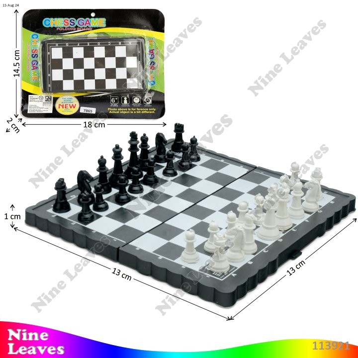 Papan Catur Plastik Magnet Chess Game Mainan Edukasi Folding Chess Board