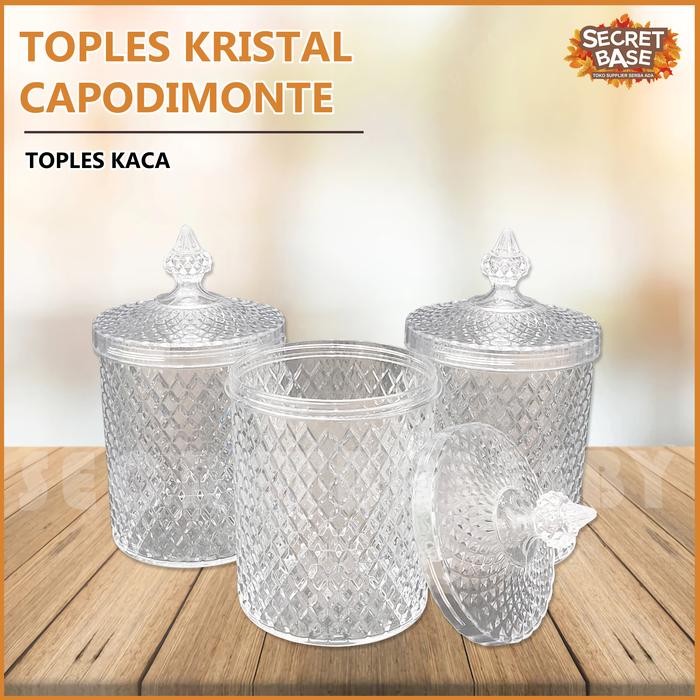 [COD] (ISI 6pcs) TOPLES KRISTAL - Toples Lebaran Kue / Toples Plastik Bening