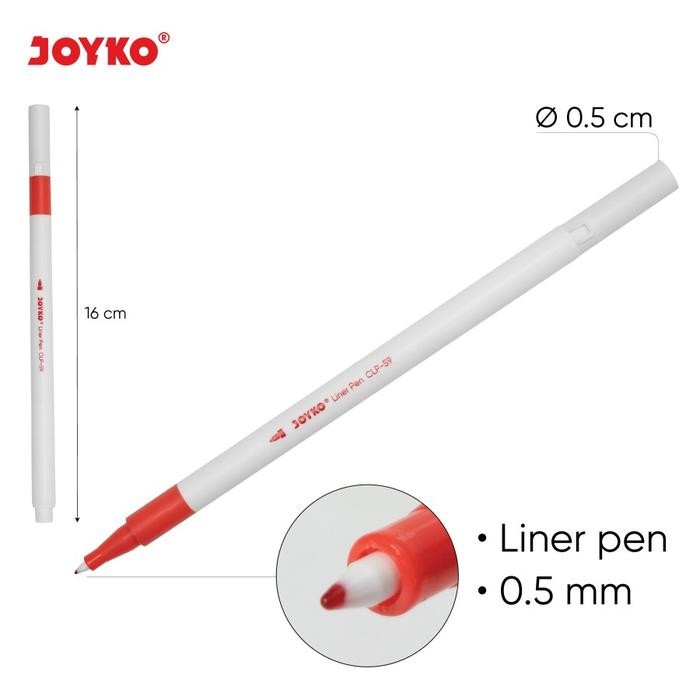 

pena liner pen pulpen warna joyko clp-59-12 warna kode 222