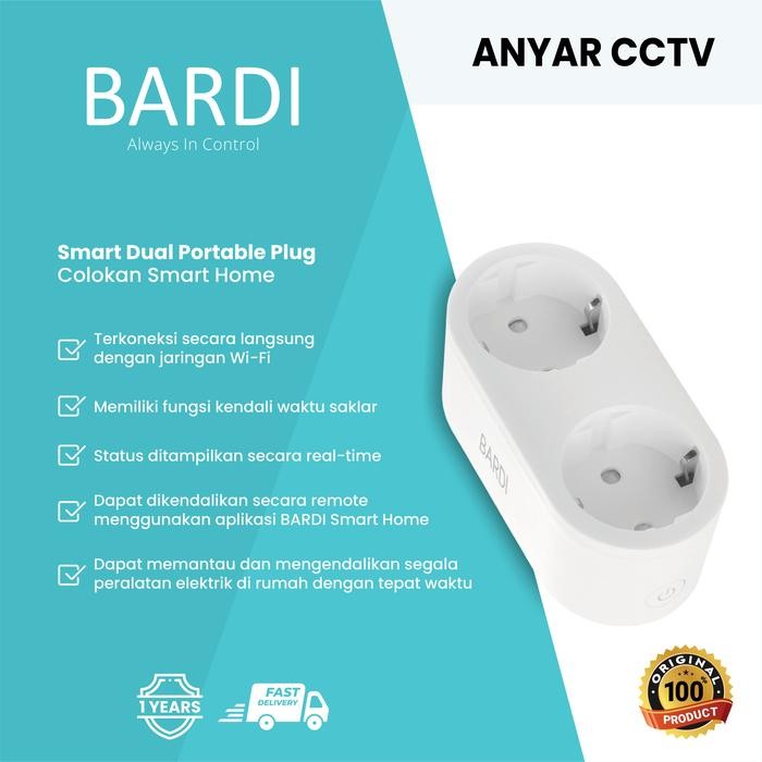 BARDI SMART PLUG DUAL WIFI - COLOKAN SMART HOME