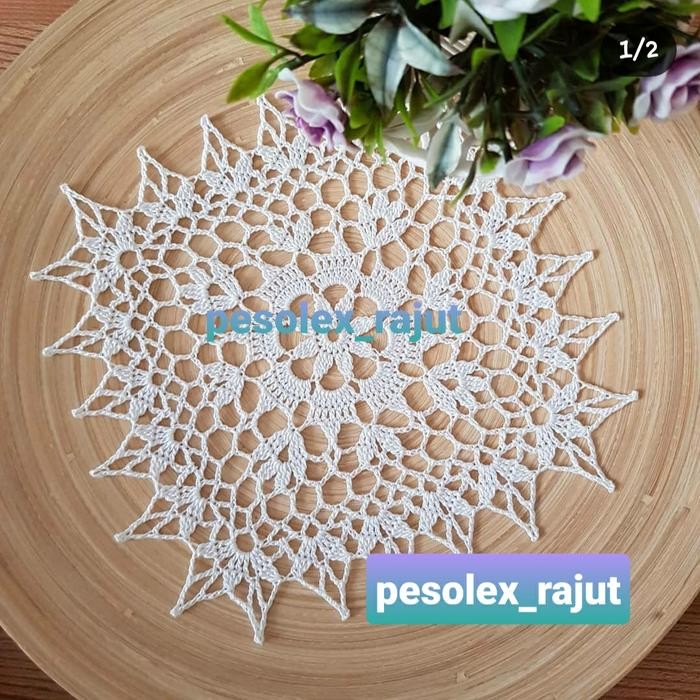ID TAPLAK MEJA SEGI EMPAT RAJUT HANDMADE CROCHET - 1