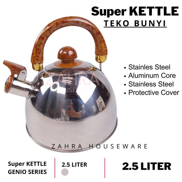 Teko Bunyi Siul 2 Liter Super Kettle Teko Masak Air Panas Stainless