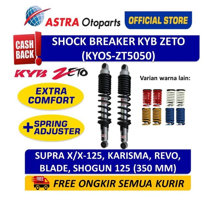 Shock Breaker KYB ZETO Supra X Supra X 125 Karisma Revo Blade Shogun