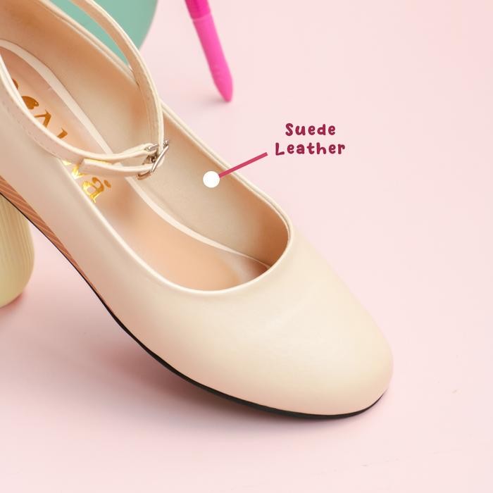 AliveLoveArts Potato Cream Wedges Shoes Fashion Sepatu Wanita Termurah
