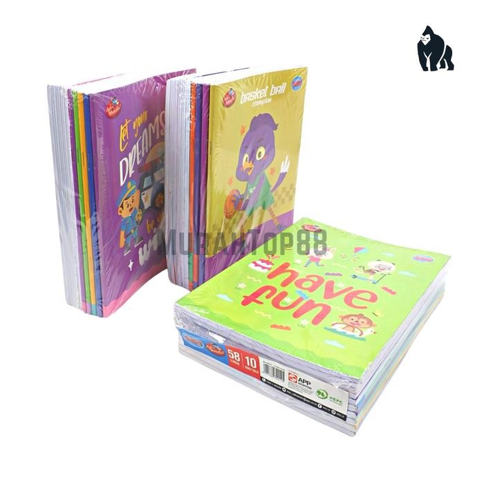 

Buku Tulis Sidu 58 Lembar / Buku Sekolah Anak Karakter Sinar Dunia [Per Pack Isi 10 Pcs]