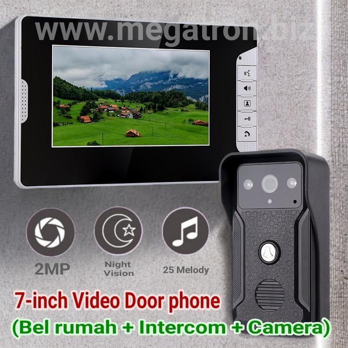 Video Door Intercom With Camera (Bel Rumah + Intercom + Camera) - Bisa Lihat Tamu Yang Datang Dan
