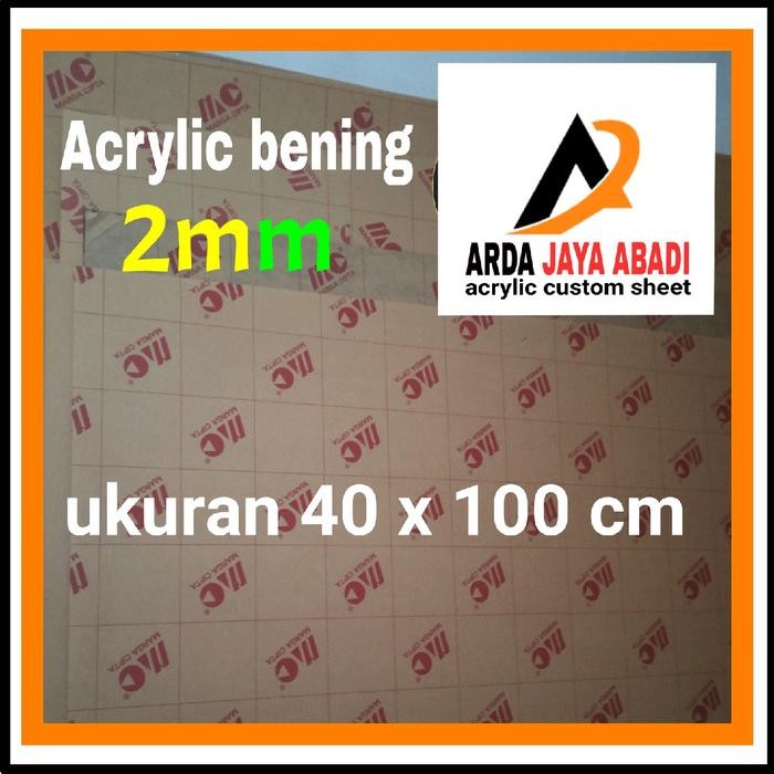 AKRILIK 2MM BENING UKURAN 40 X 100 LEMBARAN AKRILIK MURAH MIKA LEMBARAN ACRYLIC CLEAR MARGA CIPTA