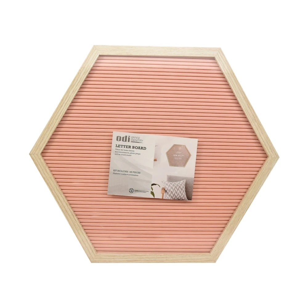 

Odi Papan Buletin Hexagon - Pink-10240451