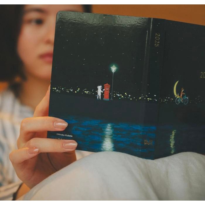 

Notepad Hon - Hiroko Kubota - Crescent Moon Delivery - Hobonichi Diary 2025 / Agenda / Journal /