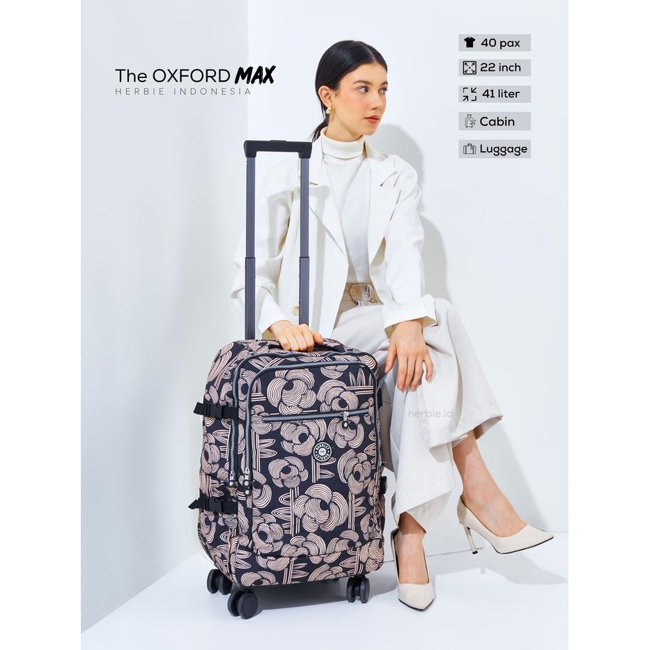 ASLI.. TAS RANSEL TROLI OXFORD BARLEY ORIGINAL KABIN RODA IMPORT