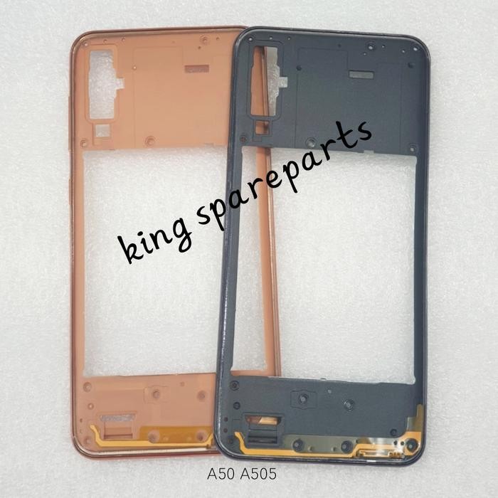 BEZZEL BAZEL BEZEL TULANG MESIN TENGAH SAMSUNG GALAXY A50 A505 A505F ORIGINAL