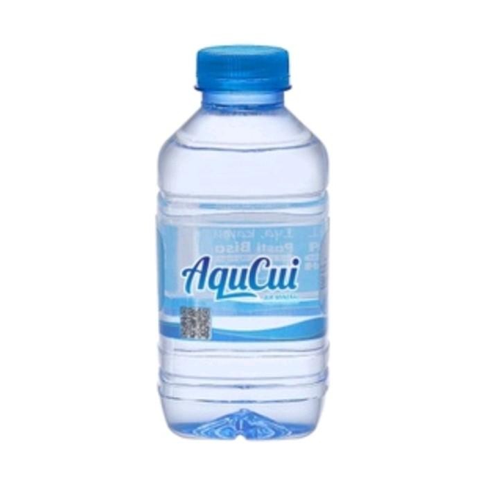 (Allthebest) AQUCUI air mineral kemasan botol kotak wrapping 300 ml isi 24 pcs