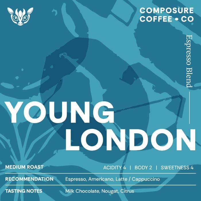 

COMPOSURE YOUNG LONDON ESPRESSO 500G BIJI KOPI FULL ARABICA COFFEE