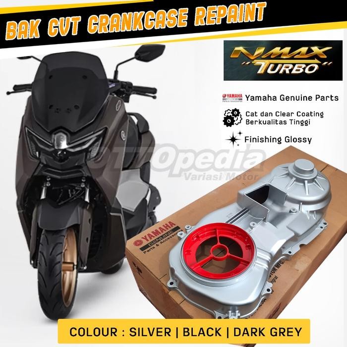 

Terlaris Bak Cvt Repaint Nmax Turbo Crankcase Blok Cvt Ori Yamaha Ygp Bls-E54111 Cat Silver Hitam