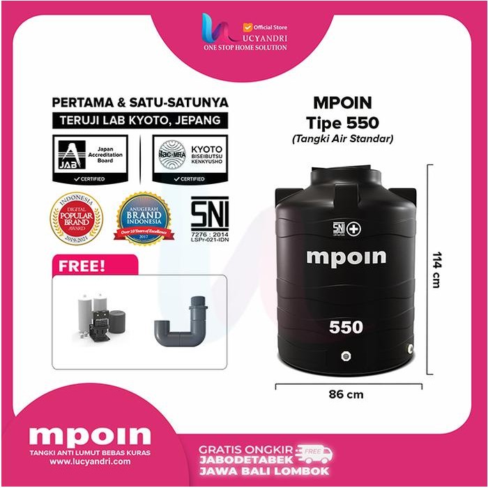 Terlaris Tangki Air Mpoin 550 Wave Toren Tandon Tanki 560 Liter Mpoin Plus