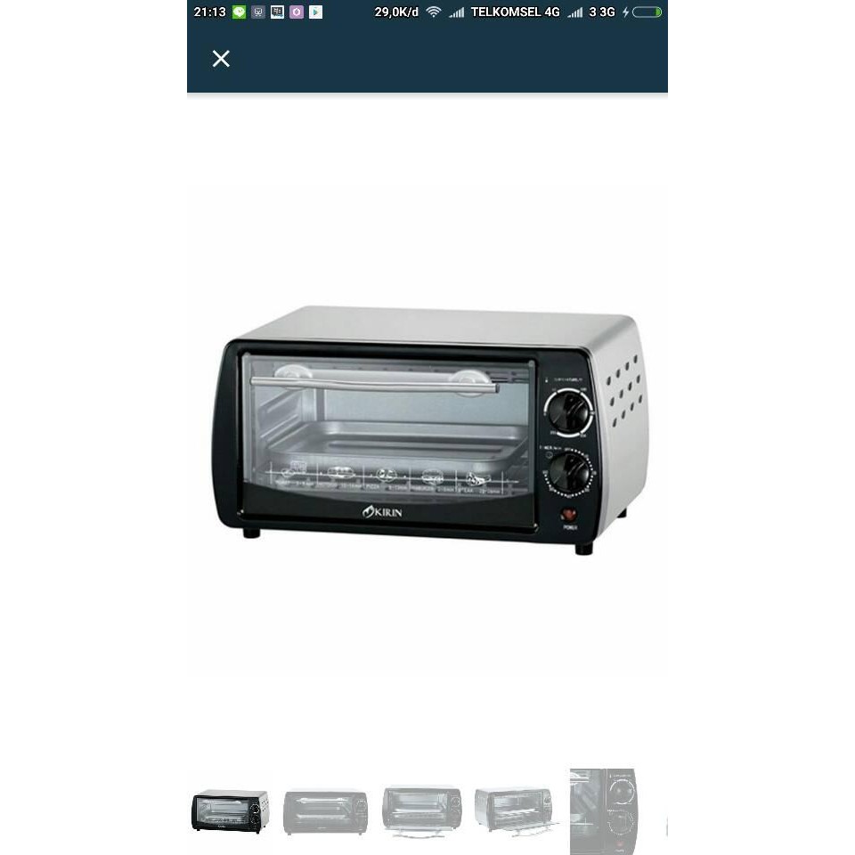 TERLARIS kirin oven microwave Kirin KBO-90M Oven Elektrik - 9L
