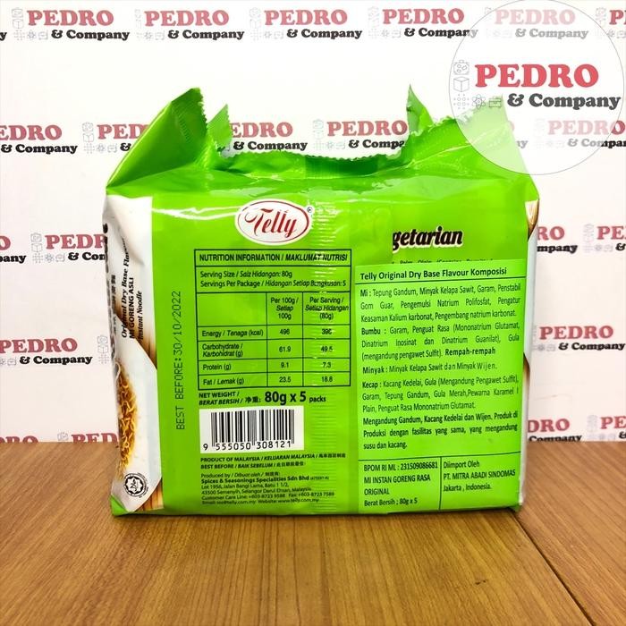 

Telly - Vegetarian Original Dry Base / Mi Goreng (80 Gr X 5Pc) Gratis Ongkir
