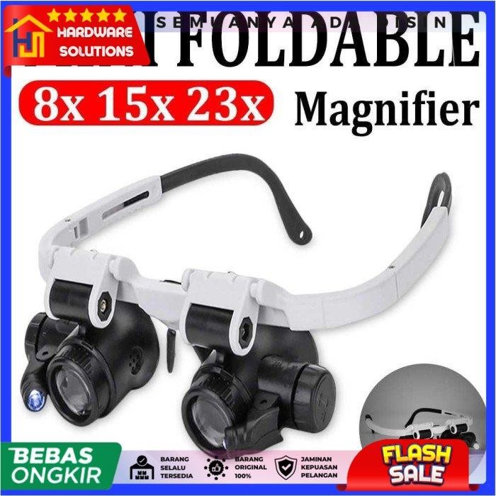 

Kacamata Pembesar 23X Magnifier Dengan 2 Led - 9892H