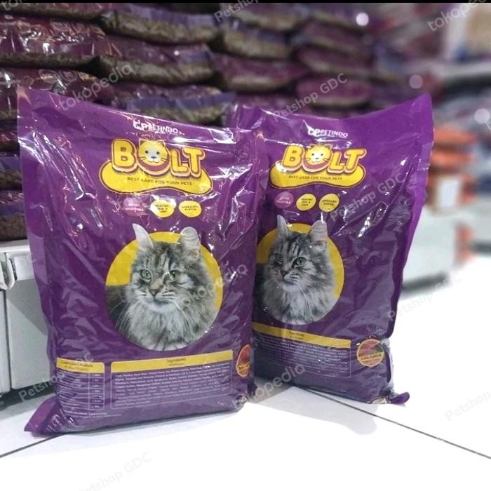 (Paket 5kg) Bolt Cat Adult Repack 5kg - Makanan Kucing Dewasa Ikan