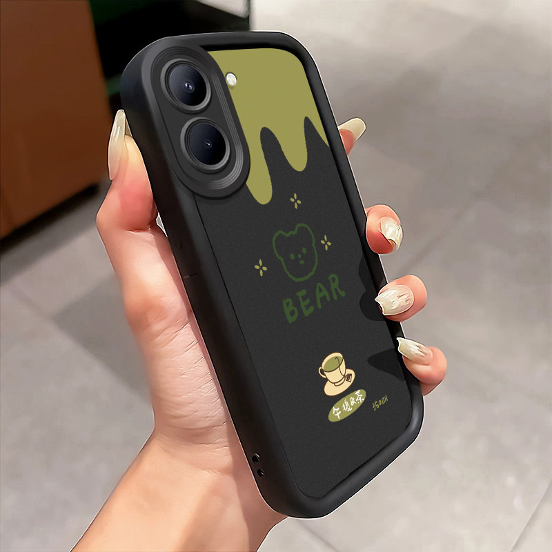 Casing Hp Realme C33 Case Softcase pelindung Cesing silikon Kesing Kopi Beruang Kasing