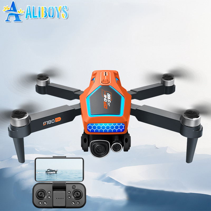S180 Rc Drone Remote Control Uav Quadcopter Dual Camera Obstacle Avoidance Helicopter Optical Flow
