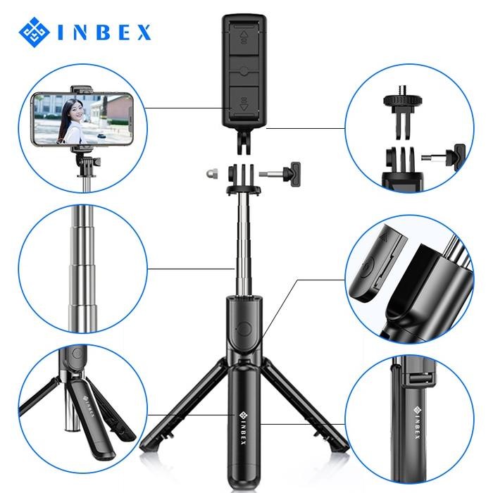 (Allthebest) READY INBEX S03 Tongsis tripod selfie stick /70cm Bluetooth Tripod