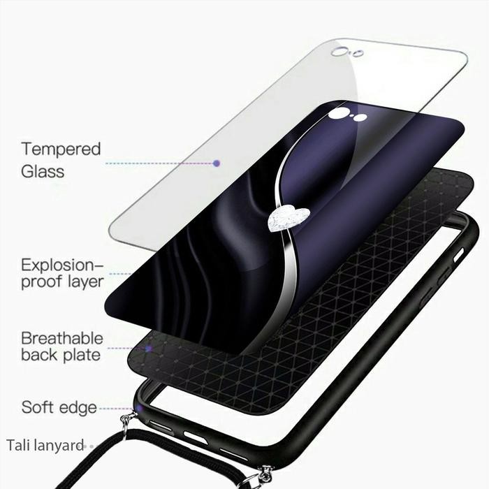 (Allthebest) [KT07] SOFTCASE KACA + TALI FOR OPPO A57 2022 A16 A54 A15 A53 A33 A39