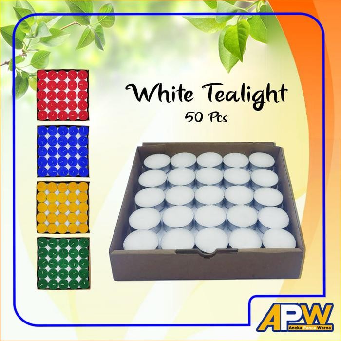 Lilin Tealht / Lilin Aromaterapi / Lilin Kaleng isi 50 pcs