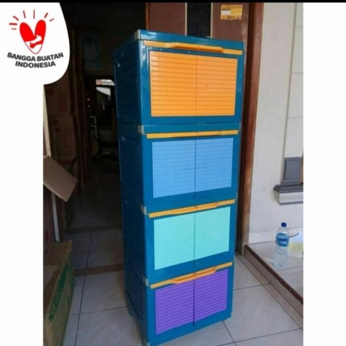 lemari plastik club mini susun 4