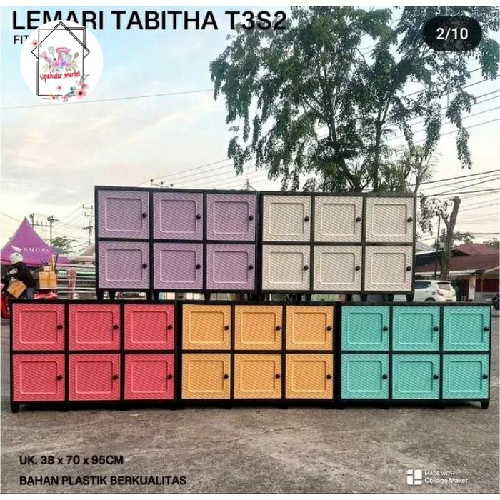 LEMARI TV LEMARI TABITHA 3 SEKAT LEMARI PLASTIK