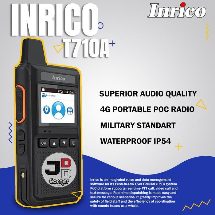 Best Seller Ht Poc Inrico T710A Wifi 4G Lte Gps Military Standard Radio Ori T710