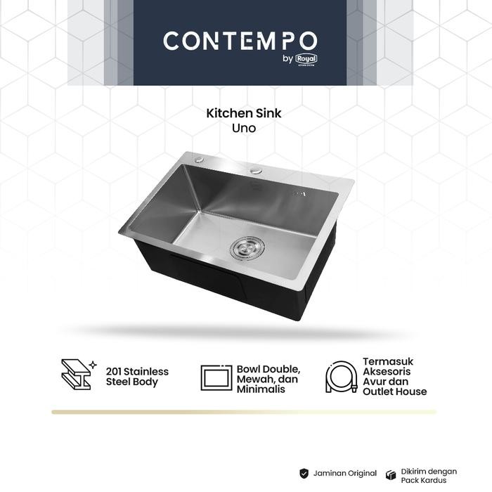 Royal Kitchen Sink Contempo Uno Bak Cuci Piring *