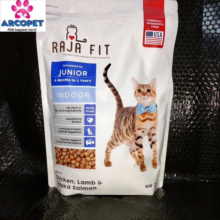 Raja Fit - Junior Indoor 2Kg - Chicken, Lamb & Alaska Salmon - Makanan Kucing