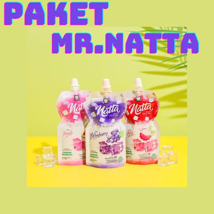 

New MR NATTA PAKET 10PCS ANEKA RASA Bebas gula Fruity Rendah lemak Alami Candy snack Food Snacks