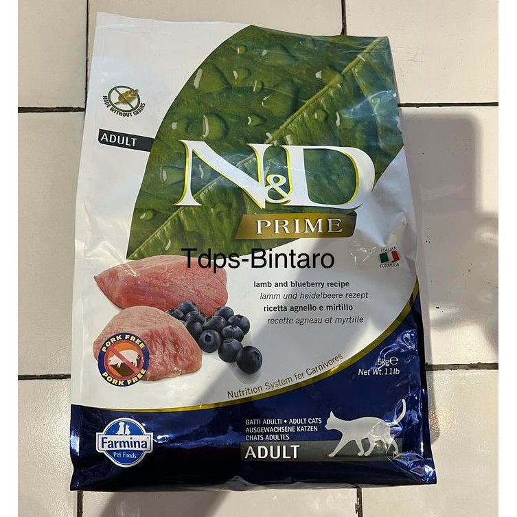 N&Amp;D Adult Cat Lamb &Amp; Blueberry 5 Kg Grain Free