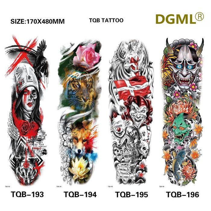 New TATO FULL ARM (tato stiker full lengan berwarna) tato buat cowok