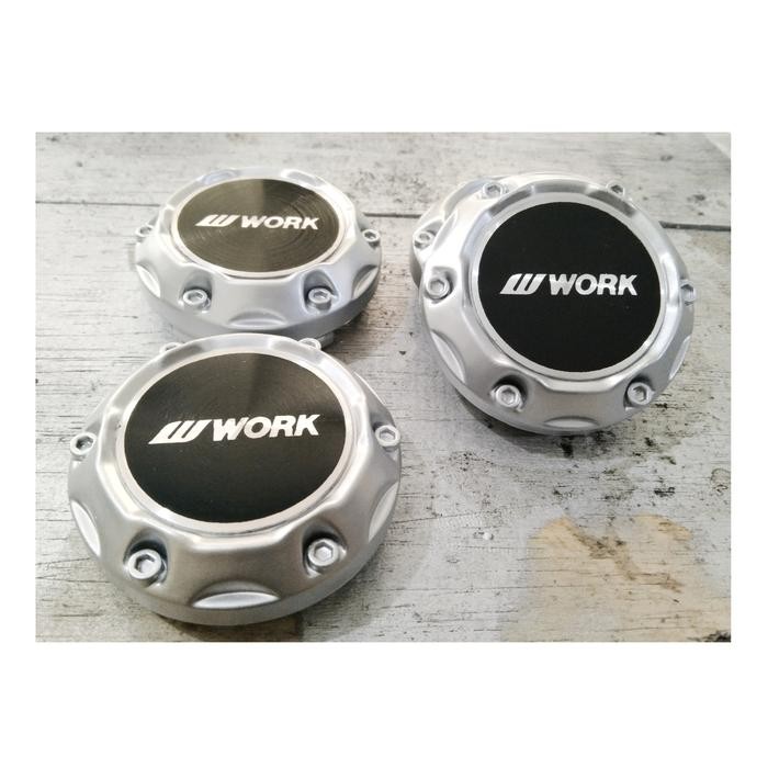 PREMIUM Dop Center Velg Work Meister Variasi Cembung Kaiso Silver 6,5cm Atau Tutup As Roda Ban Mobil