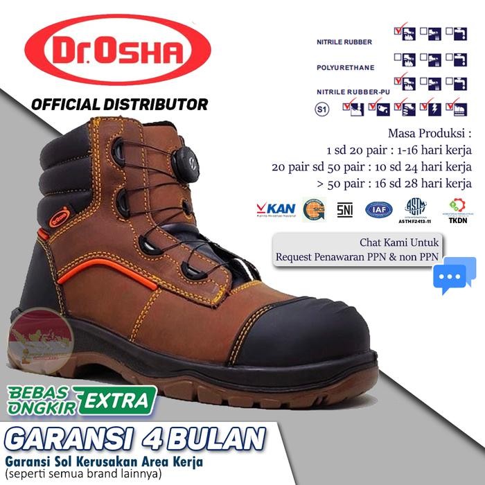 PREMIUM DR OSHA SAFETY SHOE COBRA ANKLE BOOT S1 9269 COMP TOE - SOL RUBBER PU