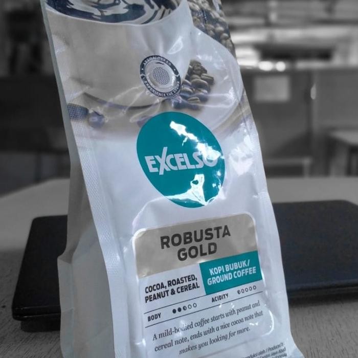 

PREMIUM Excelso Coffee Robusta Gold bubuk 200 gr