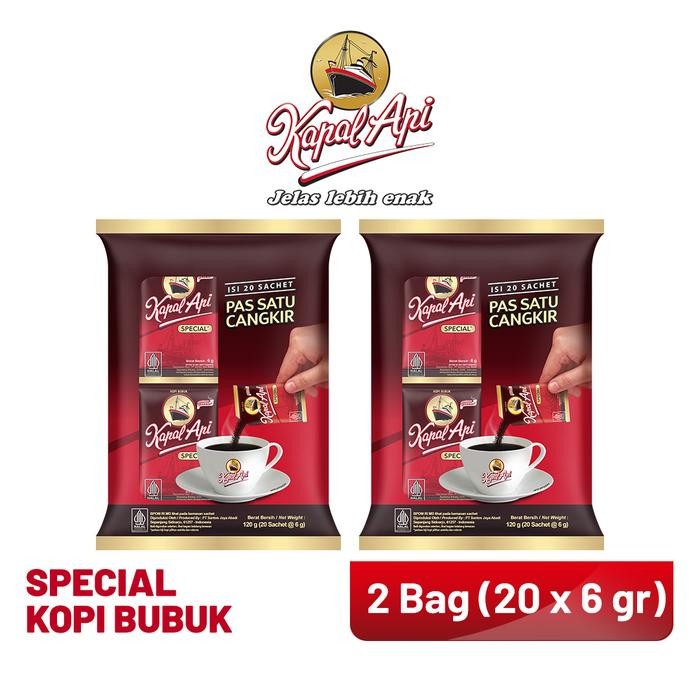 

PREMIUM KAPAL API Special 2 Bag (20 x 6 gr) - Minuman Kopi Bubuk