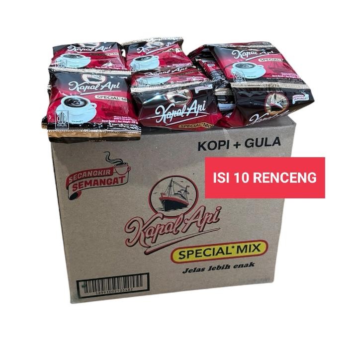 

PREMIUM 10 Renceng Kapal Api Special Mix 25g Coffee Kopi Robusta Bubuk Powder