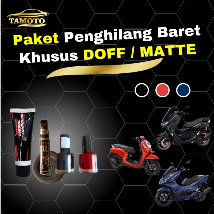 PREMIUM Kompon Spidol Baret Dalam Penghilang baret body motor doff warna merah hitam biru Cat oles
