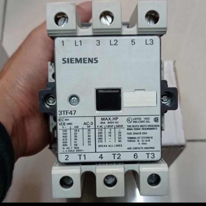 kontaktor siemens 3tf47 90a 380v 220v 110v 48v 42v 24v