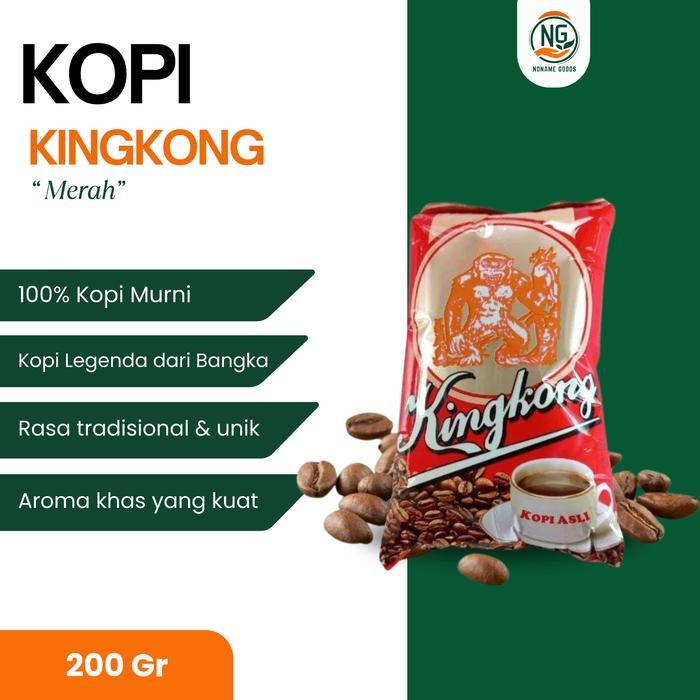 

PREMIUM KOPI KINGKONG ASLI BANGKA 200 GR KOPI BUBUK KUALITAS